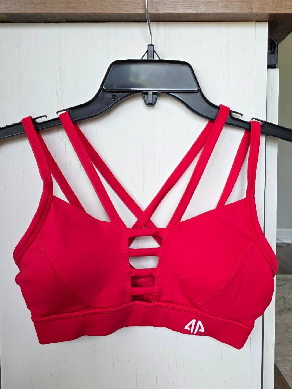 Alpha Prime Apparel Ares Strappy Compression Red Sports Bra